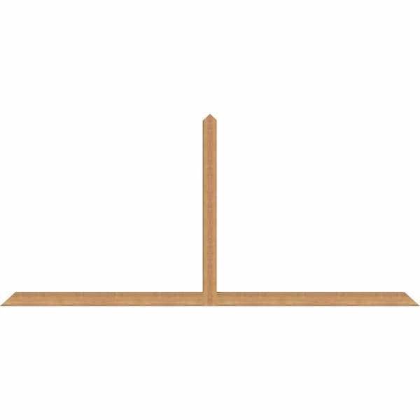 Ekena Millwork Portland Timber Gable Bracket, Western Red Cedar, 108"W x 49"H x 3 1/2"D x 3 1/2"F, 11/12 Pitch GBW108X49X0404POR00SWR - main